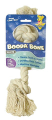 2 Knot White Rope Bone Dog Toy