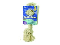 2 Knot White Rope Bone Dog Toy