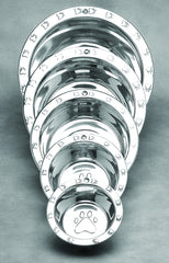 SPOT Stainless Steel Embossed Wide Rim Dish