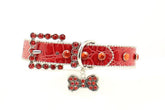 Blazin Roxx Croco & Crystal Dog Collar