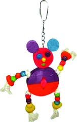 Happy Beaks Crazy Wood Mouse Bird Toy