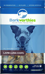 All Natural Lamb Lung Chips Dog Treats 6 Oz.