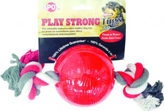 Spot Play Strong Tugs Ball With Rope Medium Red