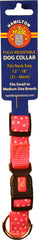 Ribbon Overlay Adj Dog Collar 5/8x12-18 PnkDots