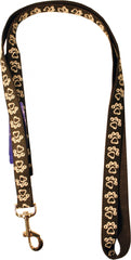 Ribbon Overlay Single Thick Dog Lead - Chalk Paws Bk