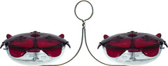 Droll Ruby Sipper Duo Hanging Hummingbird Feeder