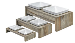 Bowsers Artisan Fossil Double Dog Feeder