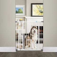 Extra Tall Walk Thru Gate with Pet Door