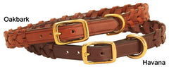 Tory Leather Laced Leather Dog Collar