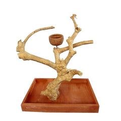 Java Wood Table Top Play Stand