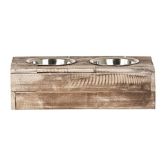 Huntley Elevated Pet Stainless Steel Double Bowl Feeder