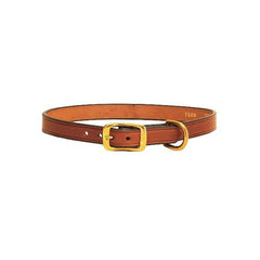 Tory Leather Plain Creased Dog Collar