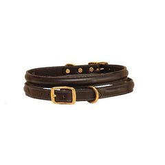 Tory Leather Raised Leather Dog Collar