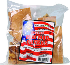 Naturefts Own Smoked Moo Moo Cheeks Pet Chews 8Oz