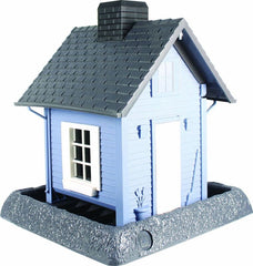 Village Cottage Bird House 5lb Blue/Gray/White