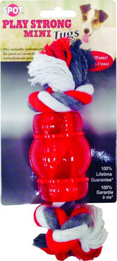 Spot Play Strong Mini Tugs Chew With Rope Sm Red