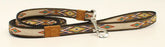 Dbl Barrel Woven Ribbon Dog Leash Tan Multi