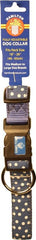 Ribbon Overlay Adj Dog Collar 1x18-26 BluPolkaDots