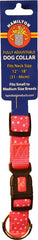 Ribbon Overlay Adj Dog Collar 5/8x12-18 PnkDots