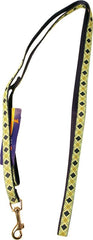 Ribbon Overlay Single Thick Dog Lead - Blue Diamond