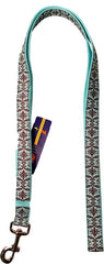 Ribbon Overlay Single Thick Dog Lead - Blue