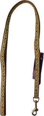 Ribbon Overlay Single Thick Dog Lead - Green Neon Paws