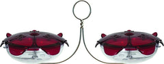 Droll Ruby Sipper Duo Hanging Hummingbird Feeder