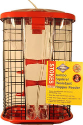Stokes Jumbo Squirrel Resistant Hopper Feeder Red