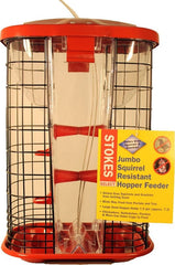 Stokes Jumbo Squirrel Resistant Hopper Feeder Red