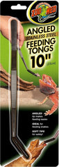 Angled Stainless Steel Feeding Tongs 10