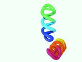 Dna Rubber Dog Toy 0.5 x 0.25 x 0.25 Multicolor