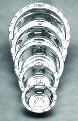 SPOT Stainless Steel Embossed Wide Rim Dish