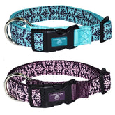 Hamilton Adjustable Damask Dog Collar
