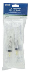 Disp 12cc Luer Lock Syringe with Needle 3Pk