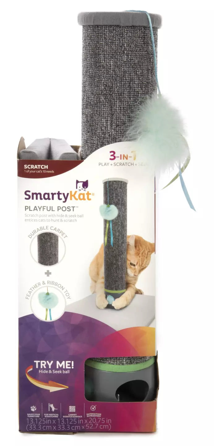 Smartykat Playful Post Carpet Cat Scratching Post