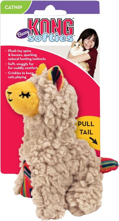 KONG Softies Buzzy Llama Cat Toy