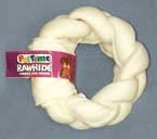 Rawhide Braided Donut Treat For Dogs