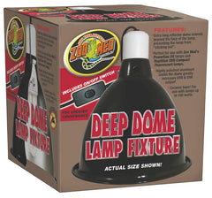 Lamp Clamp Reptile Deep Dome 8 1/2W 9H Black