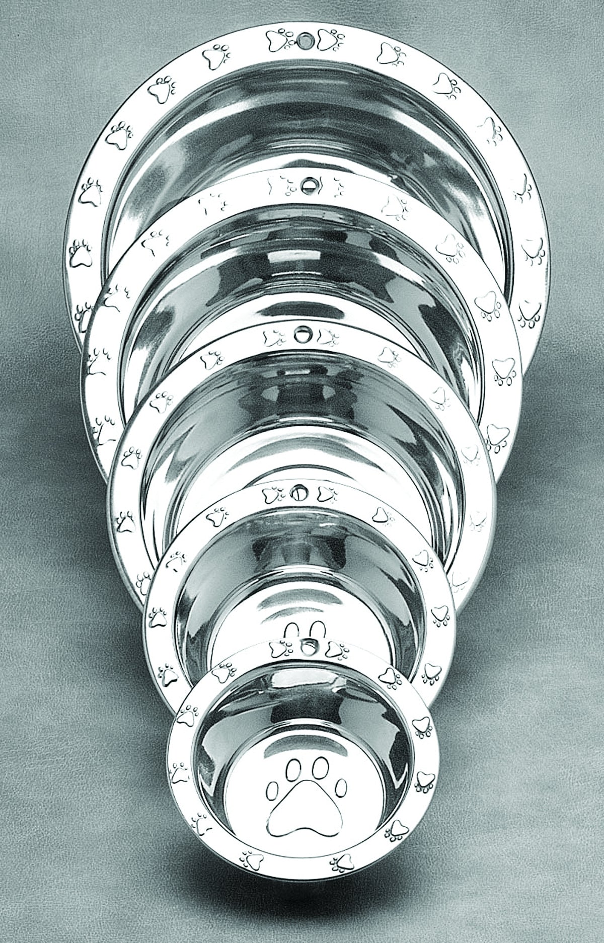 SPOT Stainless Steel Embossed Wide Rim Dish