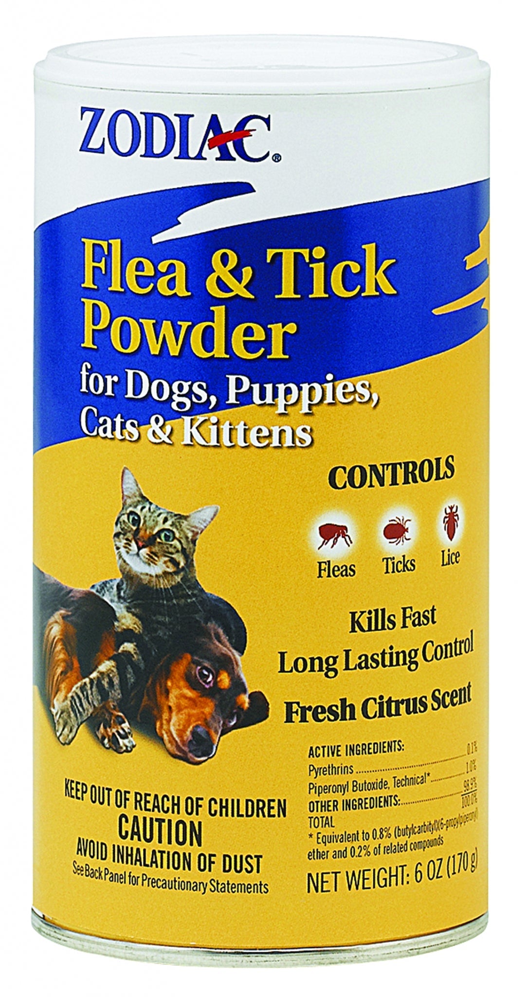 Zodiac Dog/Cat Flea Tick Powder 6oz