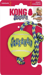 KONG Squeaker Ball with Rope Dog Toy