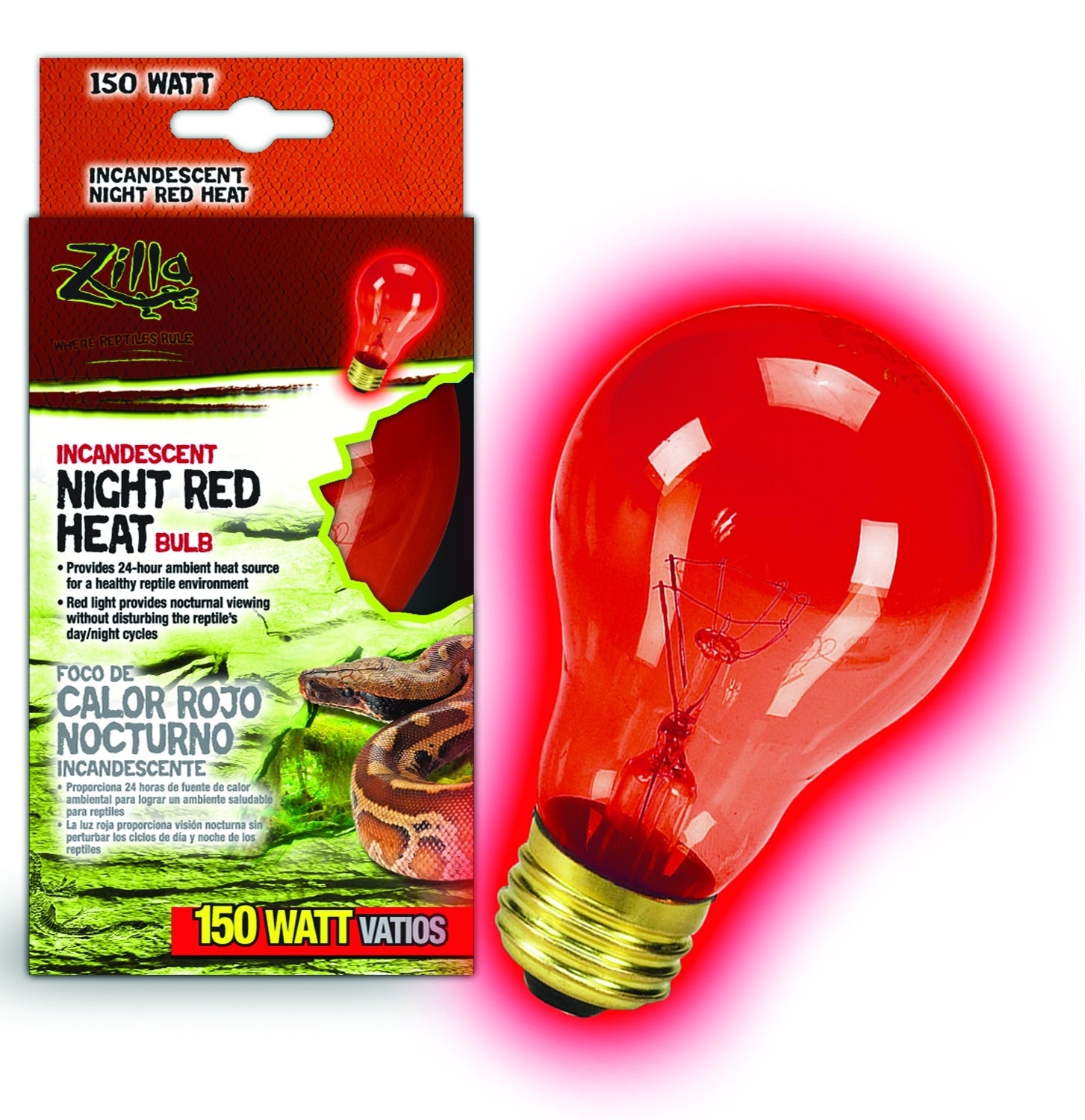 Zilla Night Red Incandescent Bulb 150 Watt