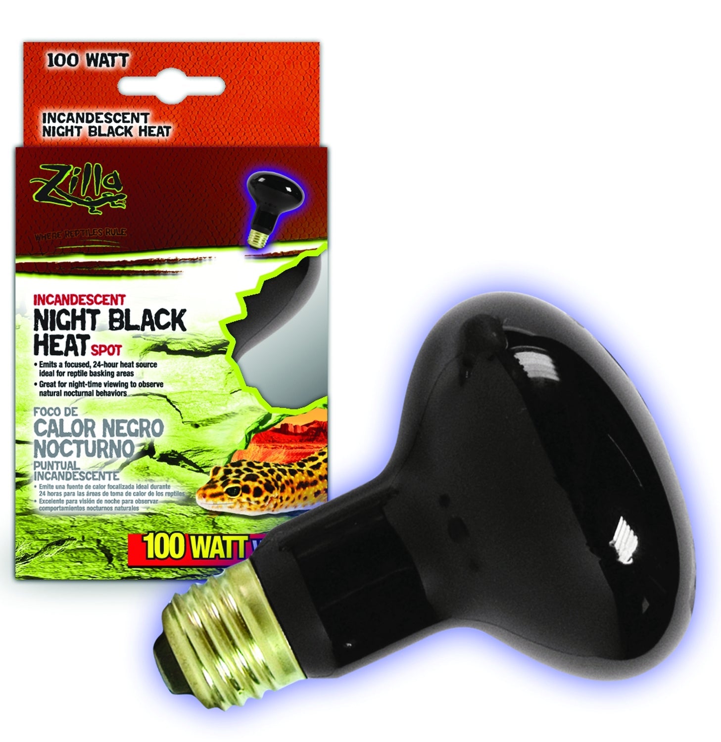 Zilla Night Black Incandescent Spot Bulb 100 Watt