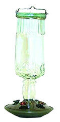 Perky Antiq Glass Hummingbird Feeder 24oz Clear