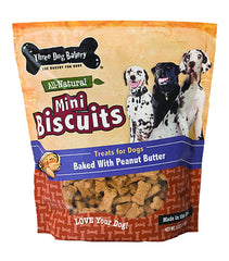 Three Dog Bakery Mini Biscuits Treats 32oz Pnb