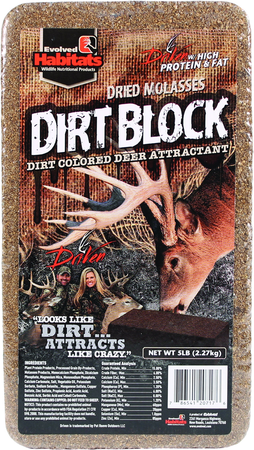 Habitats Dried Molasses Dirt Block 5lb