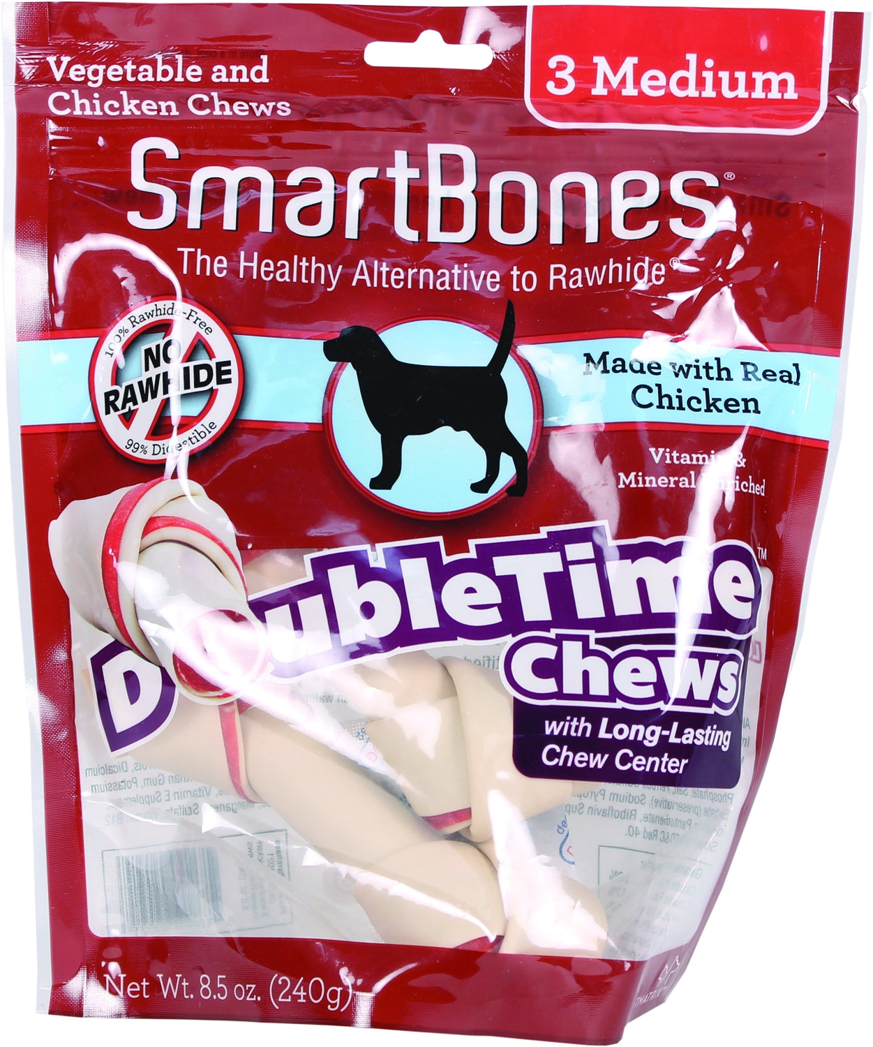 SmartBones DoubleTime Dog Chew Bones Chicken