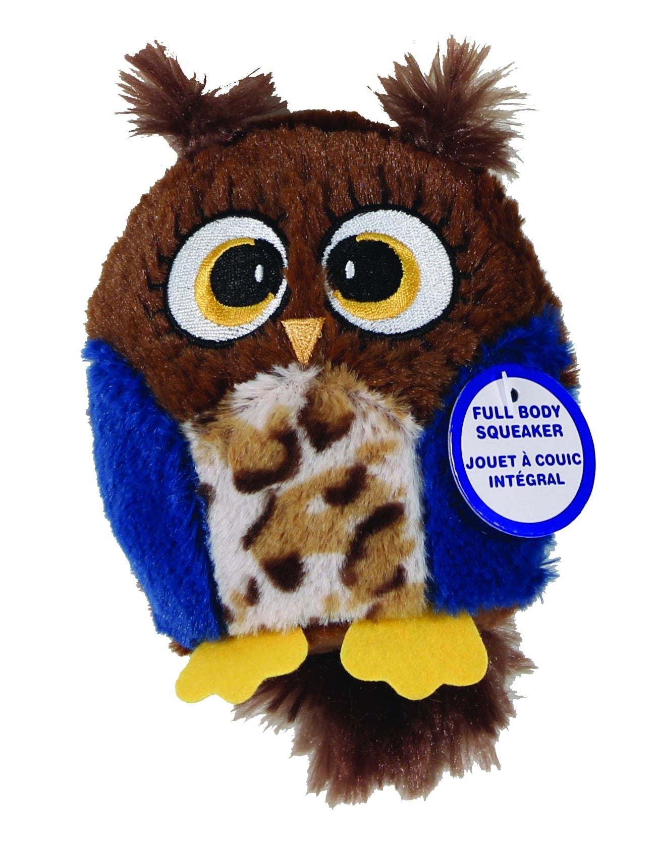 SPOT Hoots Owl Plush Squeaker Dog Toy