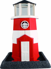 Village Collection Lighthouse Birdfeeder Red/Wht