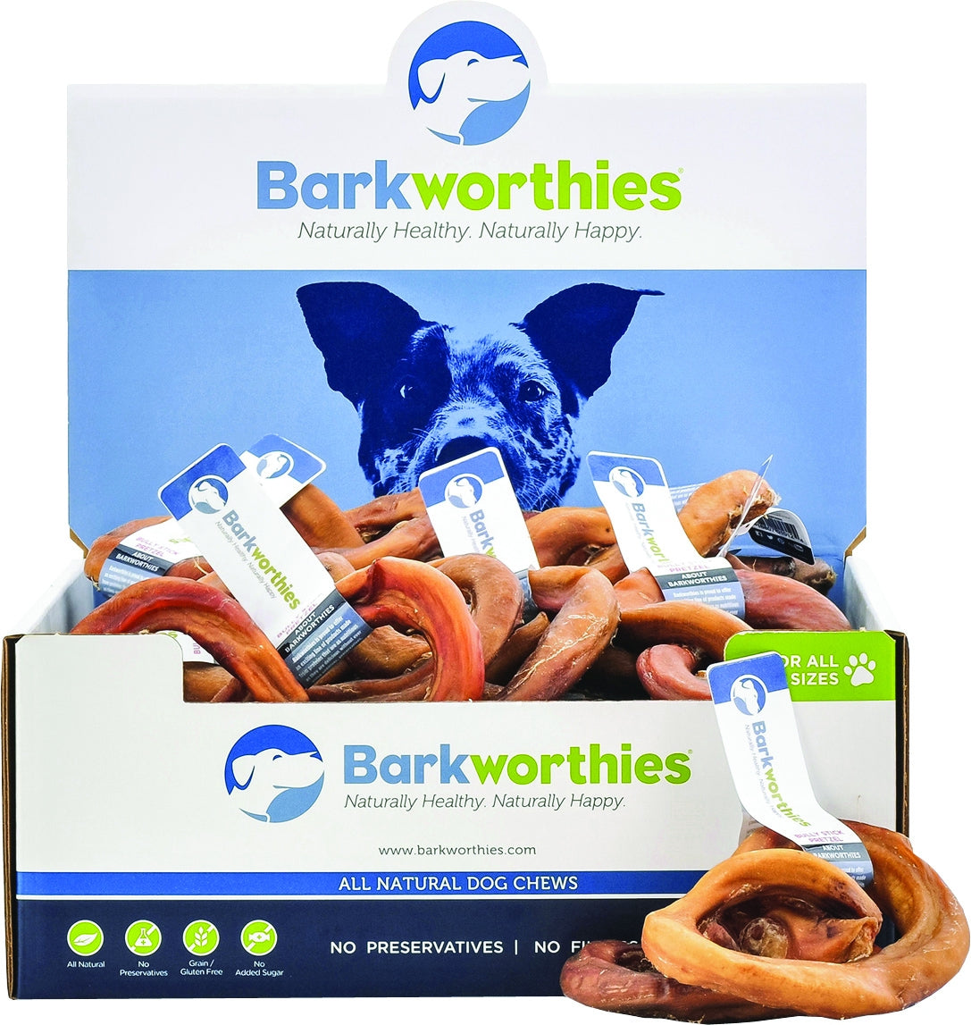 Barkworthies All Natural Bully Stick Pretzel Dog C